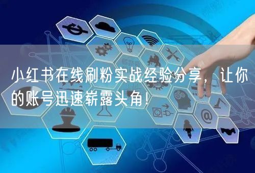 小红书在线刷粉实战经验分享,让你的账号迅速崭露头角!