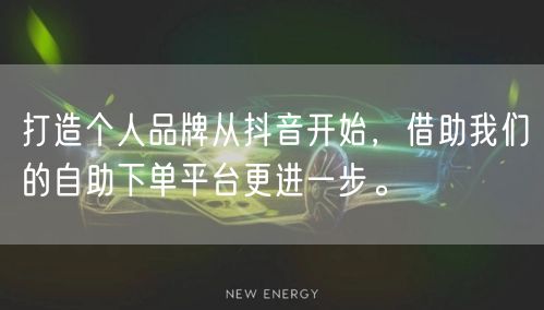 打造个人品牌从抖音开始,借助我们的自助下单平台更进一步。
